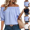 Womens Tops Off The Shoulder Blouses Casual Cute Puff Sleeve T Shirts