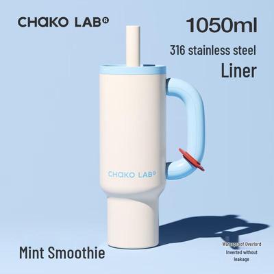 Chakolab 1050ml Θερμικό Ποτήρι με Καλαμάκι Διπλής Χρήσης