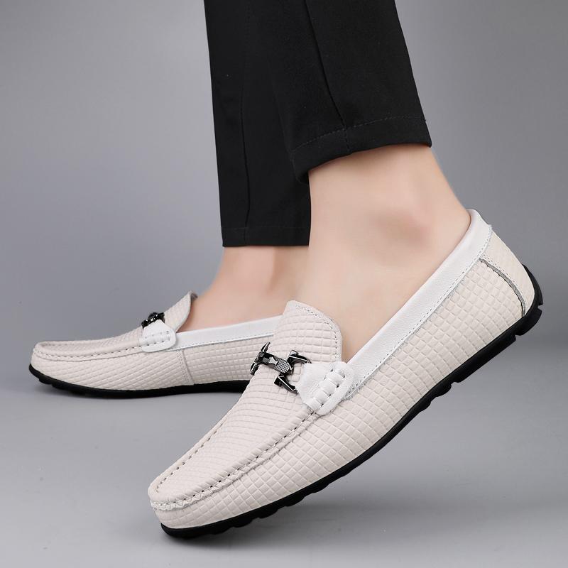 Luxury Brand Men Casual Shoes Genuine Leather Loafers Shoe Driving Moccasins Comfort Slip On Party Business Office Shoes