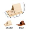 2-in-1 Dreieckiger Holz-Bücherhalter Stabiler freistehender Bücherständer Moderner Lese-Ständer Bett Schreibtisch