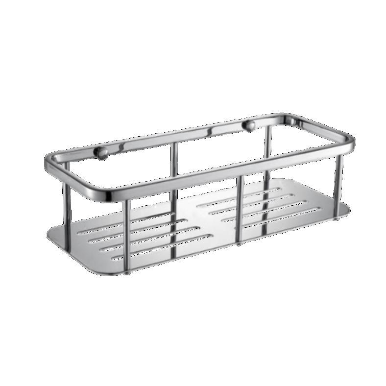 Stainless Steel 304 Tiers Rectangular Kitchen and Bathroom Toiletries Storage Rack with Modern Simple Design