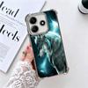 Wolf Moon Animal Plating Phone Case For Xiaomi Redmi Note 14 15 Pro Plus 13 12 11 11S 11T 10 9S 9 5G Anti-Fall Airabag Cover