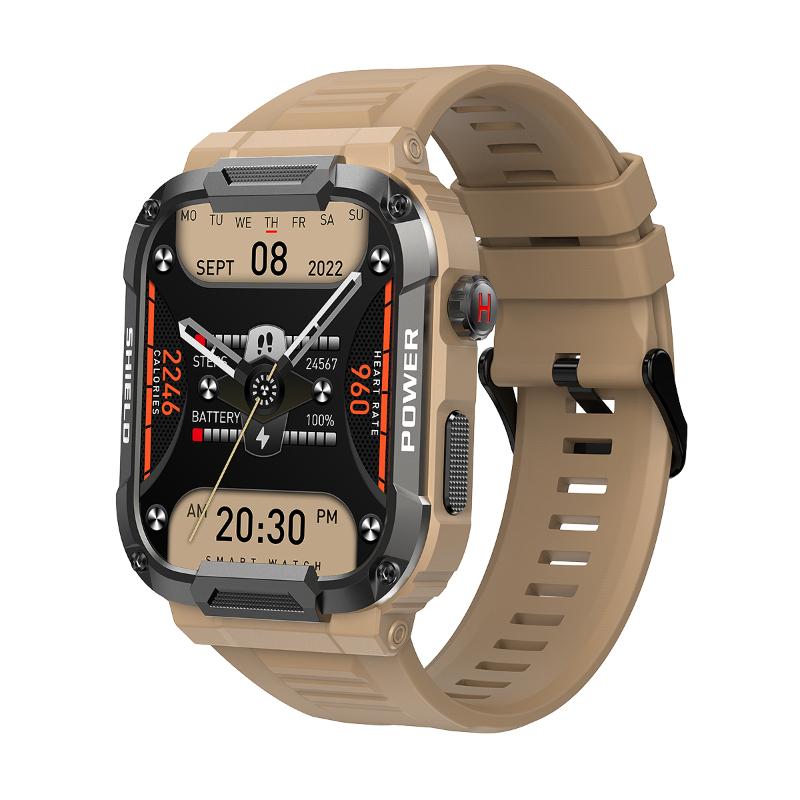 2025 Ny Smartwatch til Mænd Militær Sundhedsmonitor AI Stemme Bluetooth Opkald Fitness Vandtæt Sport Smartwatch til Xiaomi IOS Android