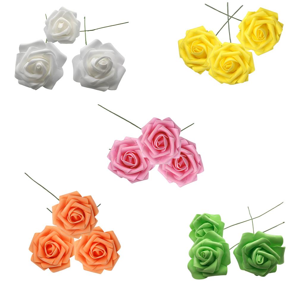 50 kusů Domácí kancelář Hotel Přenosné Realistické Umělé květiny Vnitřní Venkovní Svatba Opakovaně použitelné Simulační Růže