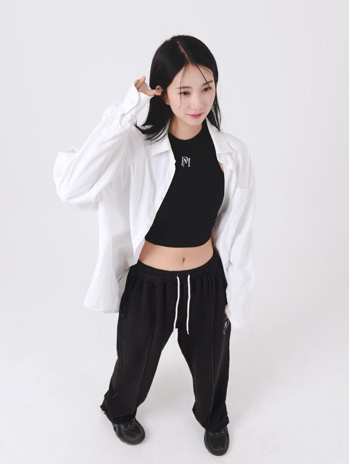 PEACE MAKER Stitch Circle Logo Sweat Pants (Black)