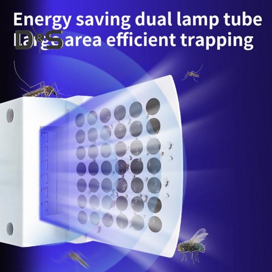 Mosquito Lamp Fruit Fly Trap with Sticky Pads Residue-free Plug-Play Highly Effective UV Blueish-Purple Light EU Plug Fly Trap