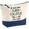 Trousse de maquillage - PLANETEE - Anne-Sophie Super Collègue - Grand format - Coton - Impression HD, fabriquée en France