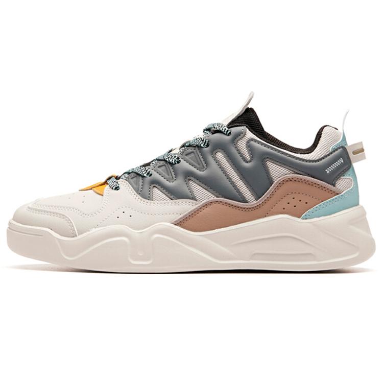 

New Anta Life Collection Slip Resistant, Abrasion Resistant, Lightweight Low Top Skateboard Shoes Men s Black Gray 112018041-3 41