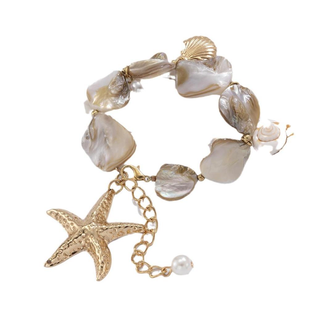 Seashell & Starfish Beach Vacation Clavicle Necklace Set