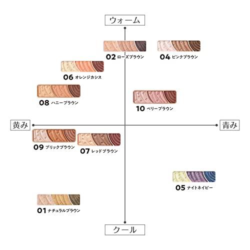 Cezanne Tone Up Eyeshadow 10 Berry Brown 2.6g 3-color applicator