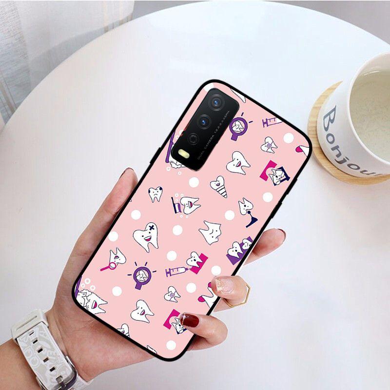Funda Cartoon Lovely Dentist Tooth Phone Cover For Vivo Y31 Y30 Y33S Y11S Y12S Y17 Y20 Y20S Y21S Y1S Y53S Y15 Y19 Y91C V23 Cases
