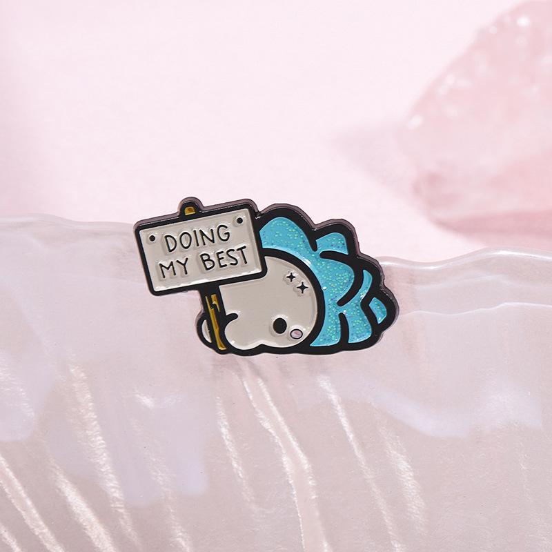 And Colorful Fun Doing My Best Animal Pin Badge Crafted From Premium Alloy Offering Versatile Styling Options For Everyone