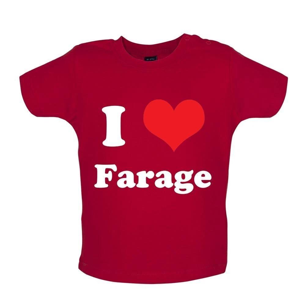I Love Farage - Kids T-Shirt Tees Top - Nigel Prime Minister Nigel Reform 100
