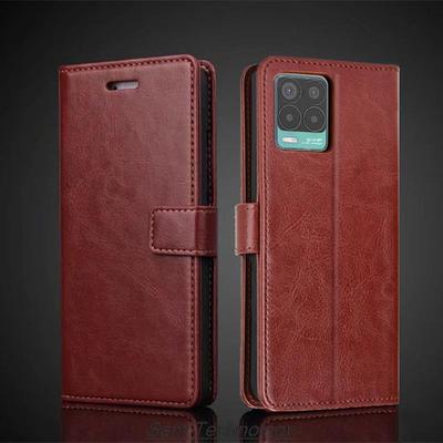 Card Holder Cover Leather Case for OPPO Realme 8 / Realme 8 Pro 6.4" Pu Leather Flip Cover Retro Wallet Fitted Case Fundas Coque