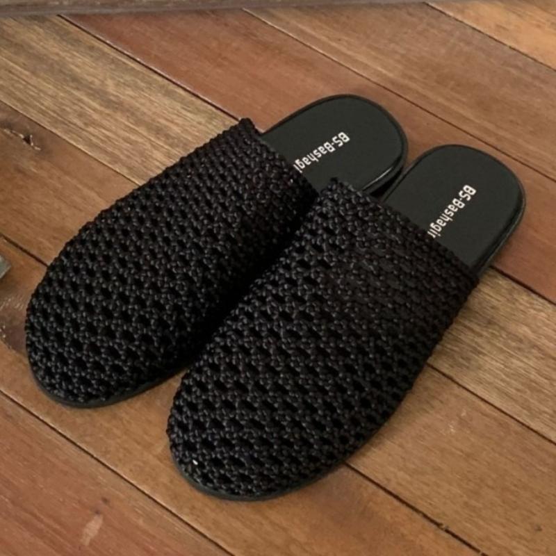 Fashion Fashion Round Toe Woven Sandals Women Summer New Hollow Non-slip Flat Sandals Concise Comfort Vacation Beach Sandals Sandalias