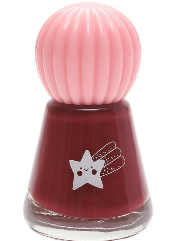 BK Long-Lasting Wine Red Avocado Nail Polish with Silver Glitter, 9ML