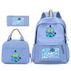 Kpop Korean Version Peripheral Printing Backpack Lunch Bag Casual Pencil Bag Primary And Secondary School Student Schoolbag Set