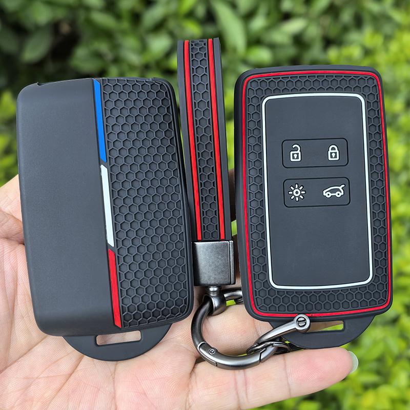 Silicone Key Case Remote Card For Renault Captur 2020 2021 Clio 5 Megane ARKANA Scenic Kadjar Zoe Espace Dacia Sandero Duster