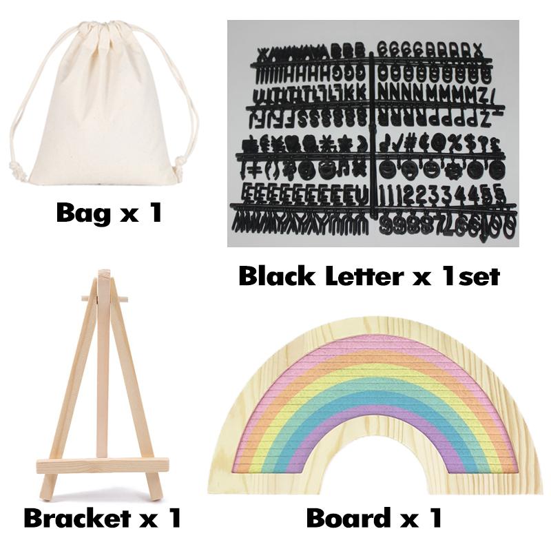 Rainbow Felt Letter Board Montessori Language Toys Spelling Words Baby Early Education Toys Home Message Board Gift For Children