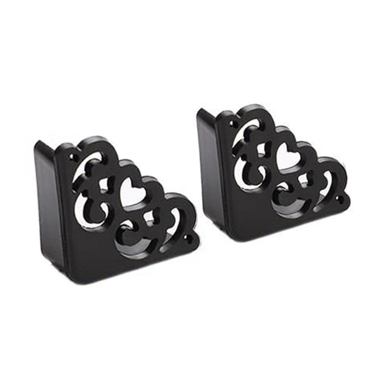 

2 шт./ Ажурный цветочный узор, Мягкий безопасный протектор угла, Защита угла стола, Защита кромок, Украшение стола чёрный