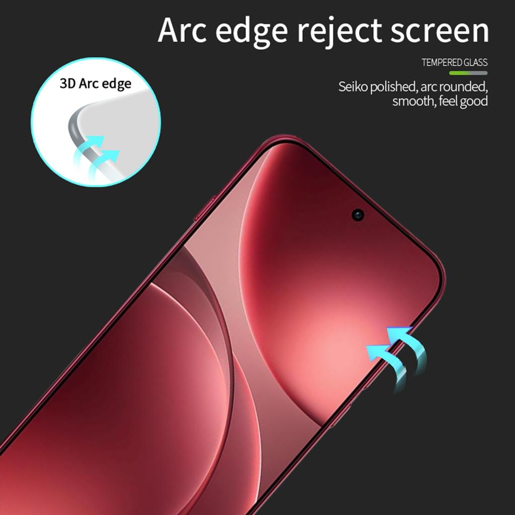 For Oppo Find X9 Pro 5G Screen Protector MOFI 9H 3D Curved Tempered Glass Film