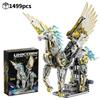 1499pcs Mechanical Unicorn Building Blocks Set with Light DIY Animal Linkage Model STEM Educational Toy Holiday Gift for Adult