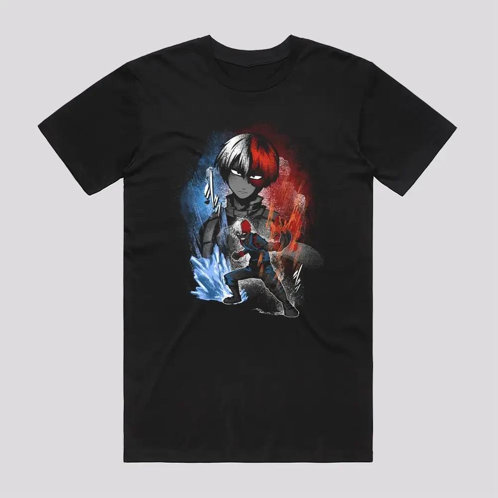 Anime Hero Half Cold Half Hot Tshirt Size S4xl Gift For Friends For Kids