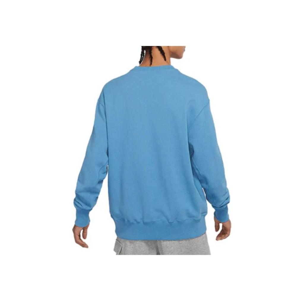 Nike Sportswear Logo Pullover Crewneck Sweatshirt Men Tops Blue DA0022-469