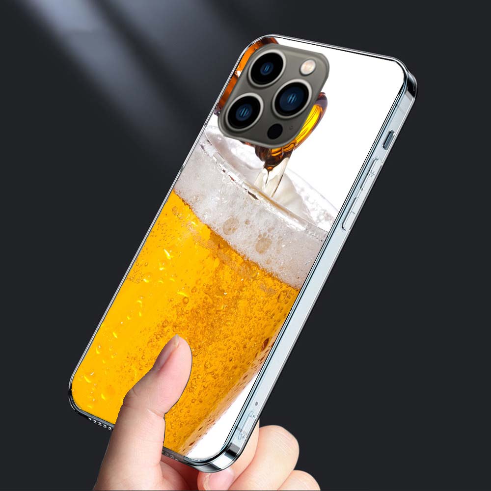 A Fresh Cold Beer Phone Case For Iphone 16E 15 Pro 14 Plus 17E 16 17 Pro Max Air 11 12 13 Mini Shockproof Capa Cute Cover TPU