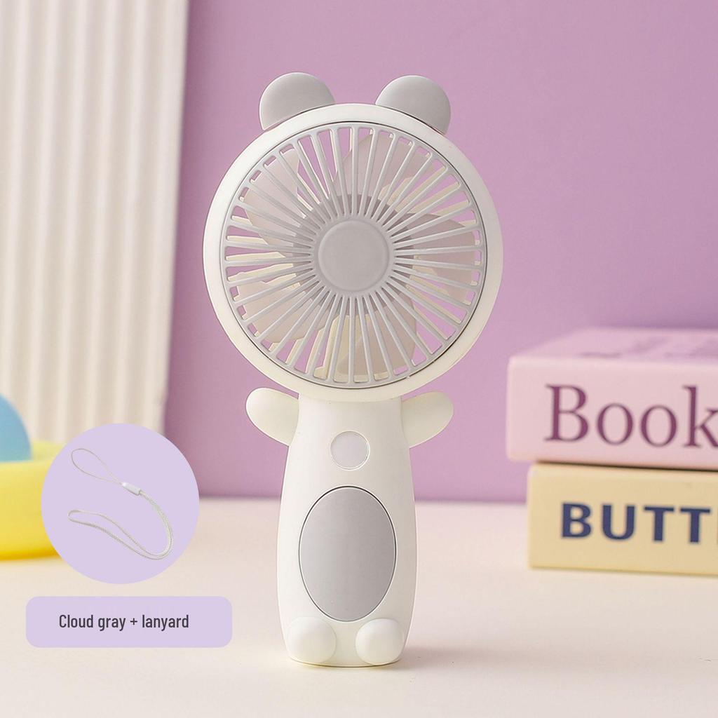 2026 Rechargeable Cartoon Handheld USB Fan: Powerful Mini Portable Desktop Electric Fan
