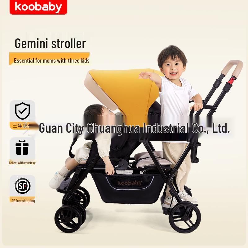 

Koobaby Twin Легкая Складная Двойная Коляска для Младенцев и Малышей чёрный