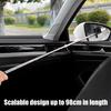 Side Mirror Squeegee, Car Rearview Mirror Cleaning Brush, Telescopic Exterior Mirror Cleaner for Wiping Defogging, Portable Snow Removal Car Accessory
