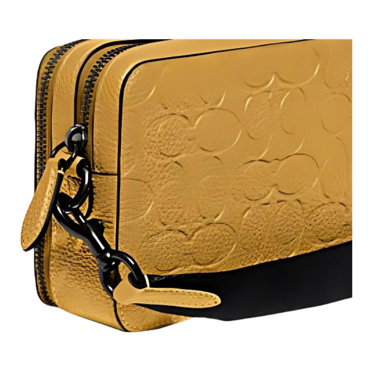 New COACH Charter Cow Leather Shoulder Bag, Crossbody Bag Trumpets Women's Yellow C2609-EBV