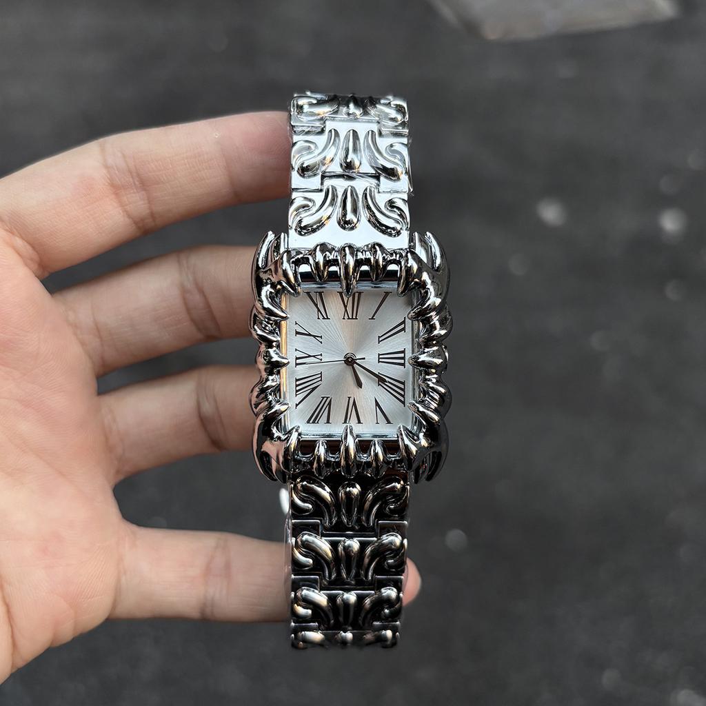 Claw watch, alabaster style, vintage y2k European and American watches, special-shaped high-end ins niche watches