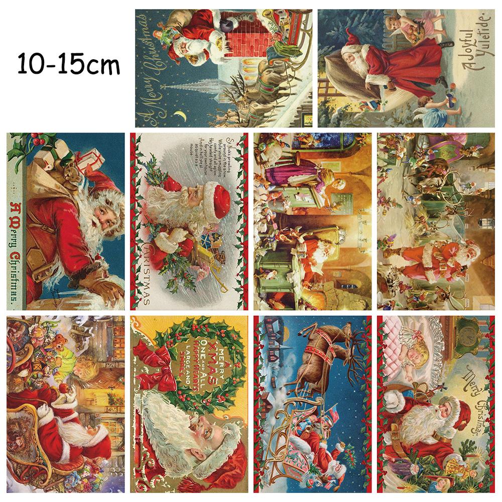 

10 шт. Рождественский подарок Наклейка Постер Ностальгия Харадзюку Счастливый фестиваль Ноутбук Скейтборд Кофе Счастливого Рождества Настенная открытка