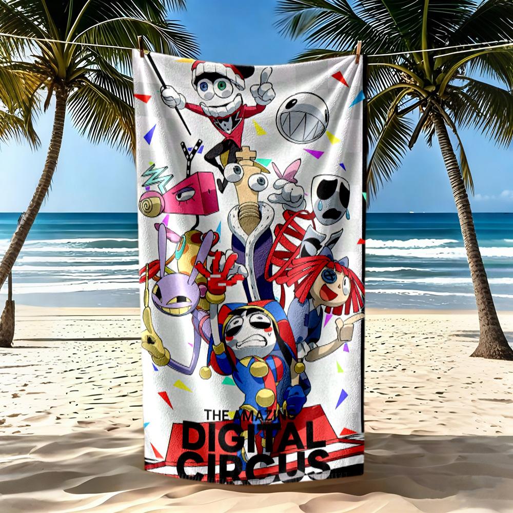 Digital Circus Beach Towel Soft Durable Quickdry Comfortable Lightweight