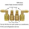 100% Brass Corrosion Resistant R410A Adapter for Air Conditioning HVAC, 5/16" SAE Male To 1/4" SAE Male Flare