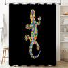 Lizard Pattern Shower Curtain Modern Geometric Reptile Nature Bathroom Decor Backdrop Washable Waterproof Home Textile