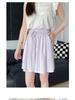 Women's High-Waist Blue Ice Silk Wide-Leg Shorts - Summer 2025 Mid-Length Casual Sportswear