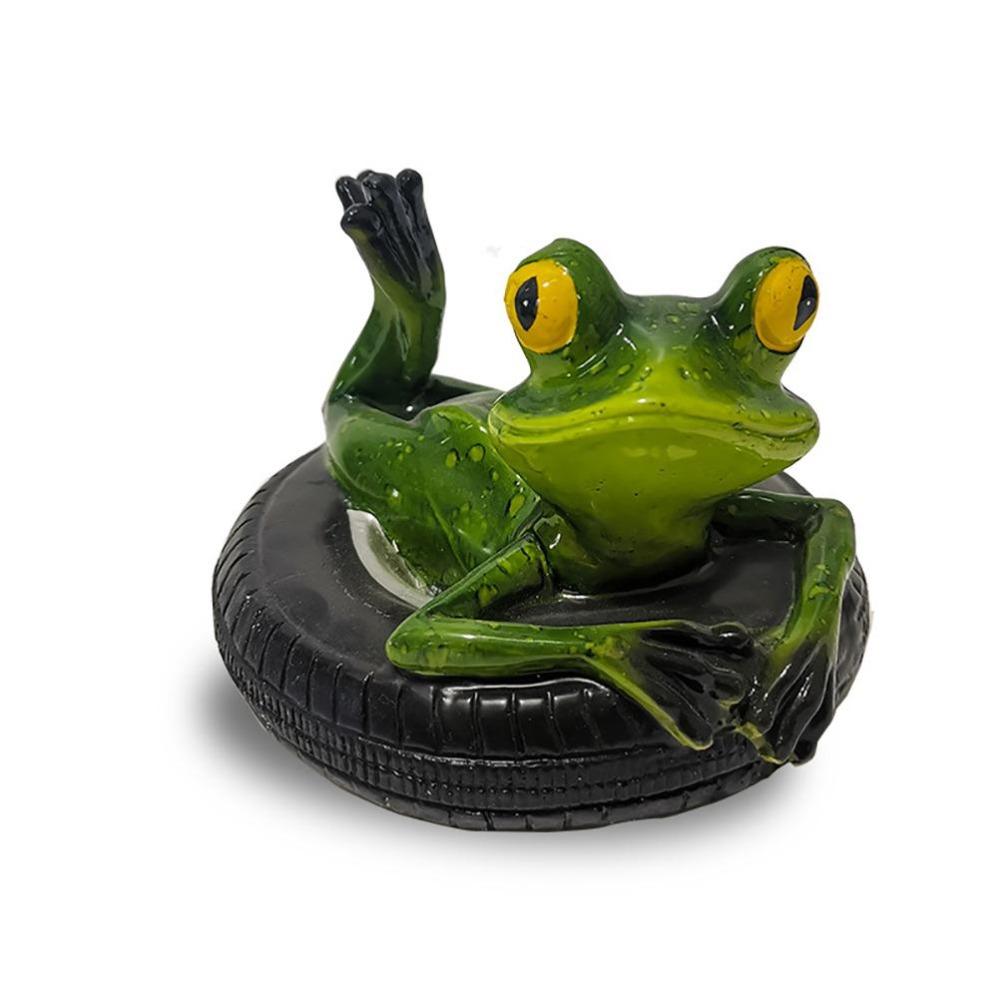 Waterproof Frog Sculpture Resin Material Floating Frog Ornament Decorative Frog Statue Fish Tank