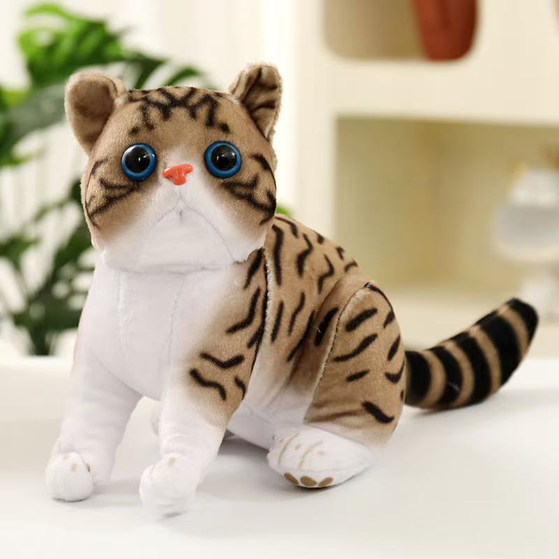 26cm New Simulation Striped Cat Doll Stuffed Plush Toy Cartoon Anime Cute Pillow Pillow Pillow Children s Birthday Gift Fun Doll