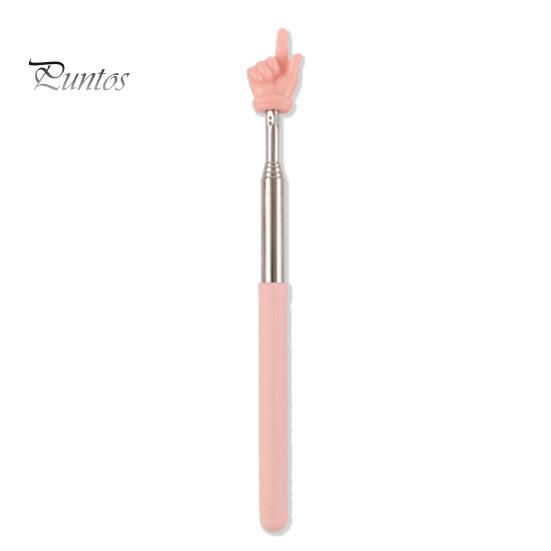 

Указатель для учителя макаронного чтения с пальцами, выдвижной, регулируемой длины, указатель с матовой ручкой из нержавеющей стали розовый