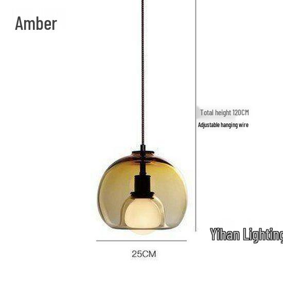 Nordic Modern Pendant Light – Minimalist Glass Fixture for Coffee Shops, Bedside, Bar Counters