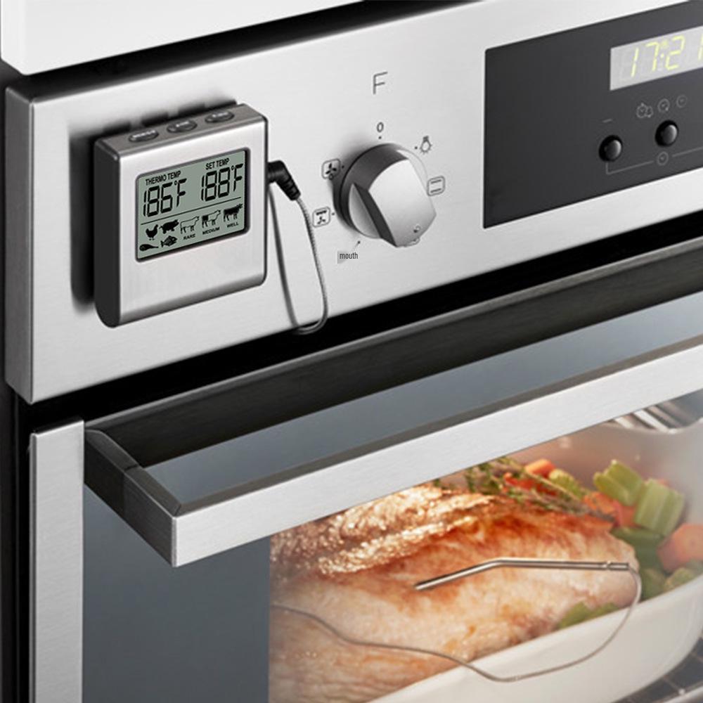 Elektronisches Fleisch- und Öl-Sonden-Thermometer für BBQ und Küche