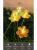 Stainless Steel LED Solar Courtyard Light - Waterproof Outdoor Fiber Optic Flower Ground Plug for Villa Garden Atmosphere