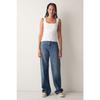 Square Neck Strap White Top