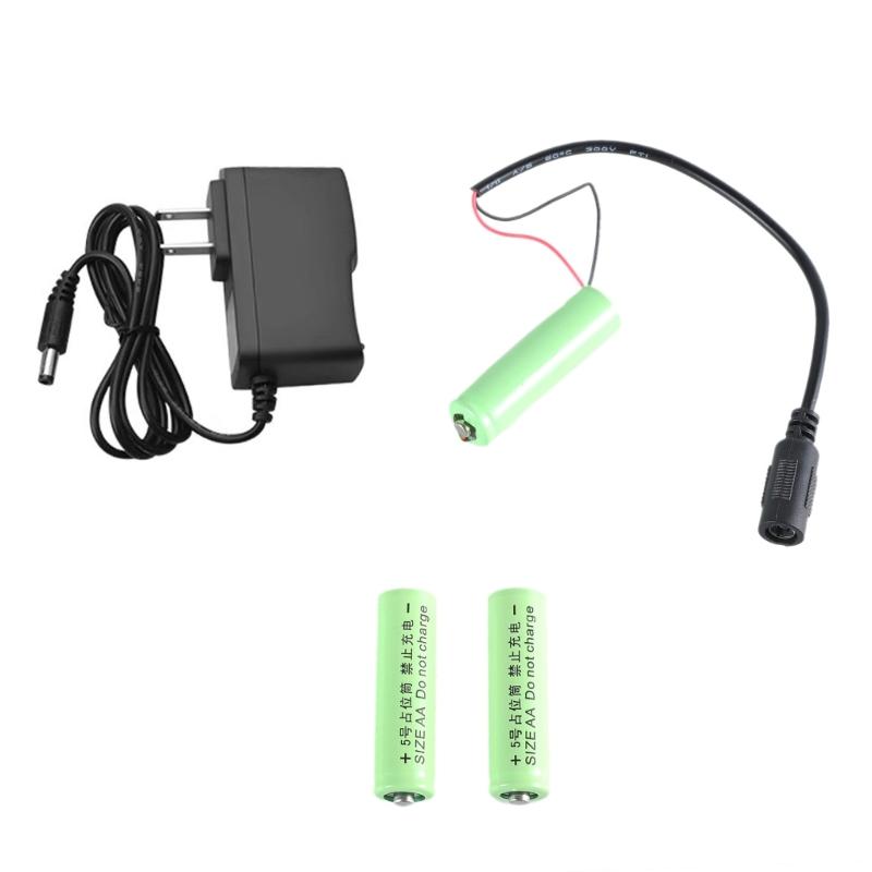 Cable Convertidor de Fuente de Alimentación de Enchufe de EE. UU. 100V-240V a 4.5V, Kit de 3 Piezas Eliminadores de Batería AA LR6 de 1.5V para Juguetes y Luces LED