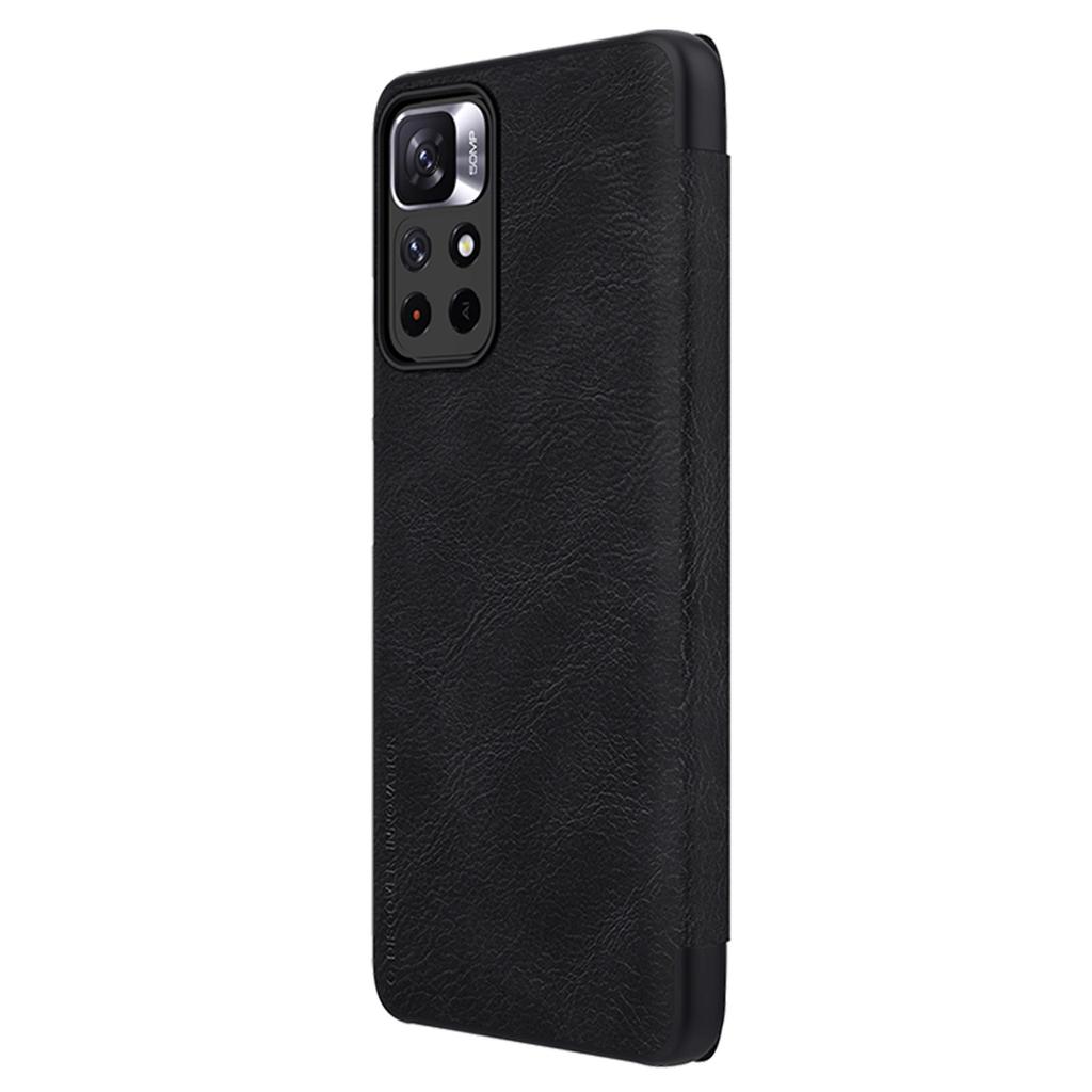 Etui Z Klapką Nillkin Qin Case Do Xiaomi Redmi Note 11T 5G / 11S 5G / 11 5G (China) / Poco M4 Pro 5G - Czarne