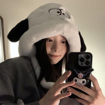 D-Ta Winter Hooded Hat with Earflaps and Big Bell Fur Hat