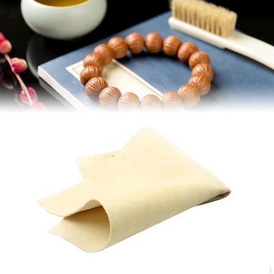 10Pcs Jewelry Cleaning Cloth Reusable Double Sided Suede Polishing for